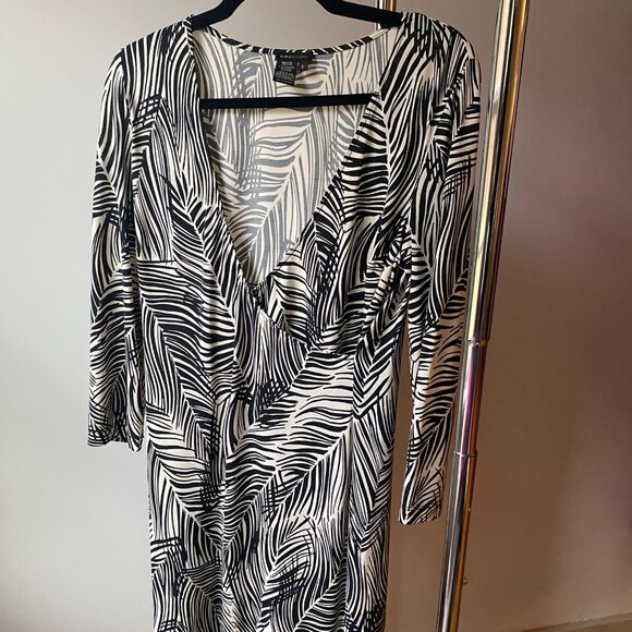 BCBG Maxazria Zebra Print Wrap Dress - Picture 1 of 4